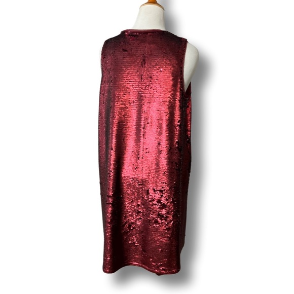 Rachel Roy Red Sequin Party Dress with Pockets ~ Size 1X - Picture 4 of 12